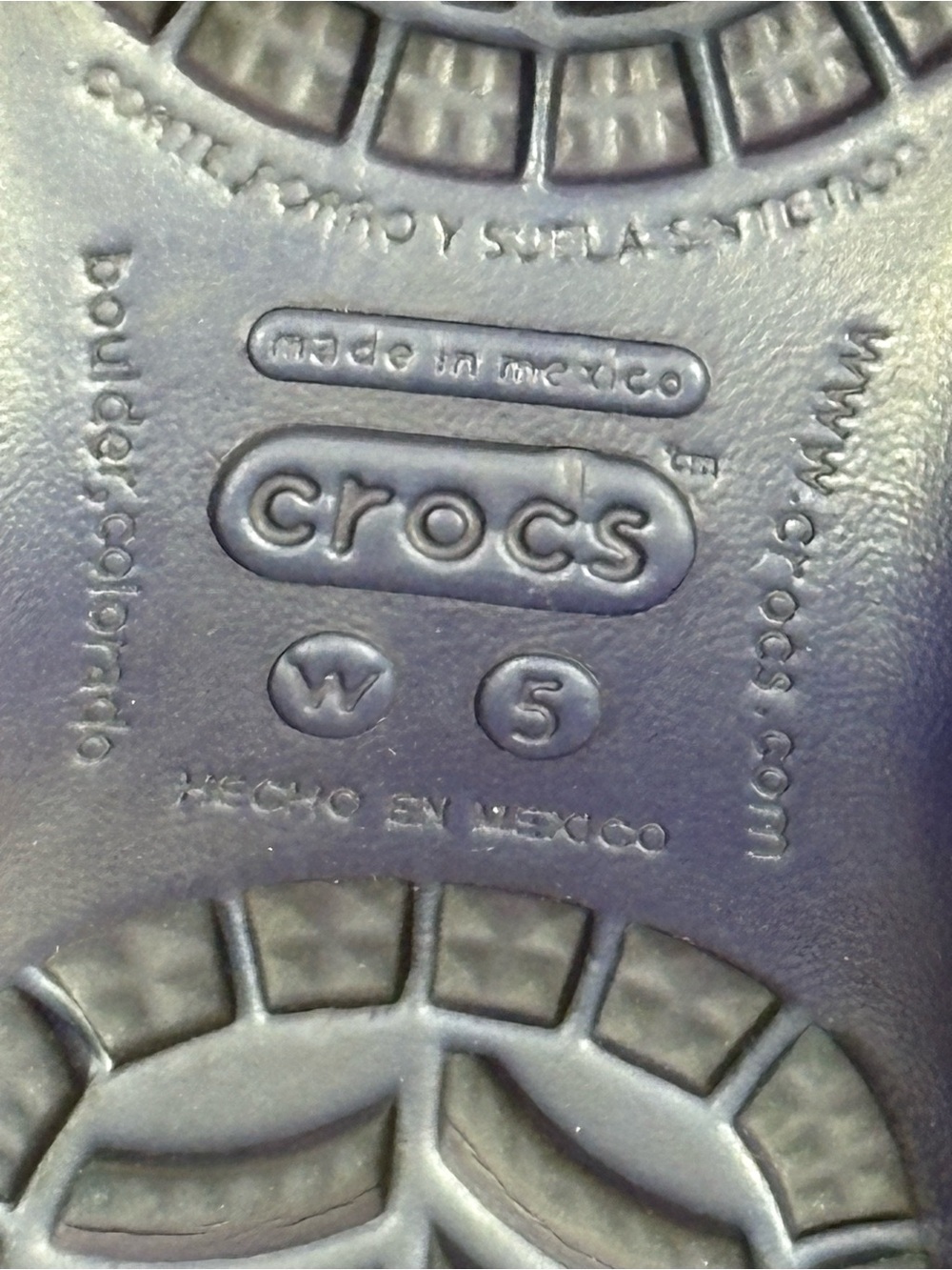 Crocs Women's Navy Blue Kadee Slip-On Ballet Flats Size W's 5 - Picture 11 of 11